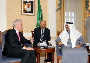 Bill Clinton and Crown Prince of Saudi Arabia, in the suite where I performed, New York