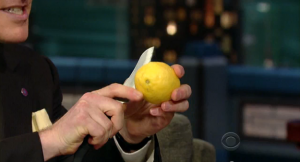 Cutting lemon
