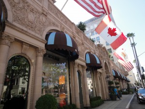 Outside the Beverly Wilshire hotel